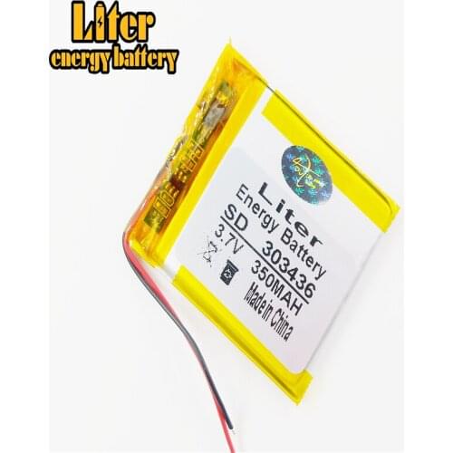 3.7v lithium battery 303436 350MAH 303535 MP3 MP4 Portable Speaker Recorder