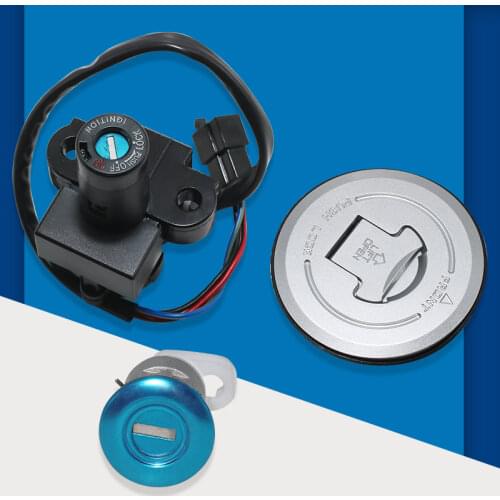 Moto Fuel Gas Cap Ignition Switch Seat Lock with Key Kit For Honda XRV750 Africa Twin 1993 1994 1995 1996 - 2000 35100-MY1-007