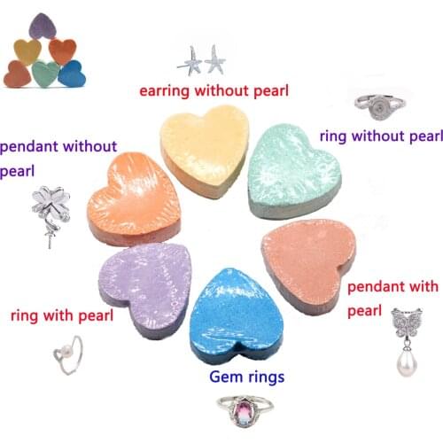 New Bath Bombs with Sterling Silver Jewelry Inside, Rings Pendant and Earrings Mounts or Mounted Jewelry Bath Fizzers BF001