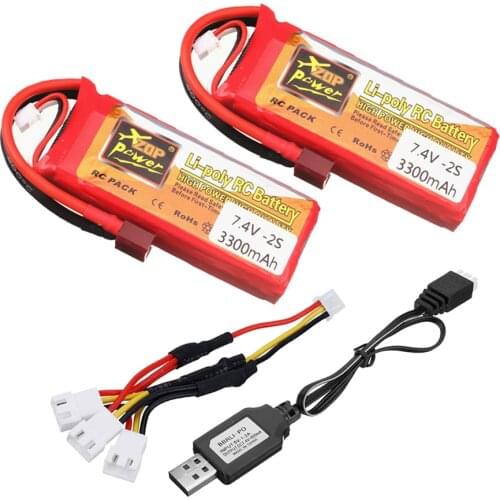 Upgrade 7.4V 3300mAh Lipo Battery For Wltoys 1/14 144001 RC Toy Car Spare Parts 2s 7.4V Battery T Plug For 144001 Battery Parts