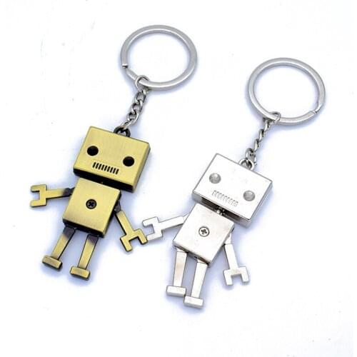 Whosale Cute Robot Cartoon Keychain Keyring Bag Key Accessories Free Shipping D049