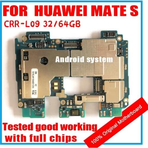 Original For HUAWEI Mate S Motherboard 32GB 64GB 100% Tested Logic Board CRR-L09 For HUAWEI Mate S Mainboard With Full Chips