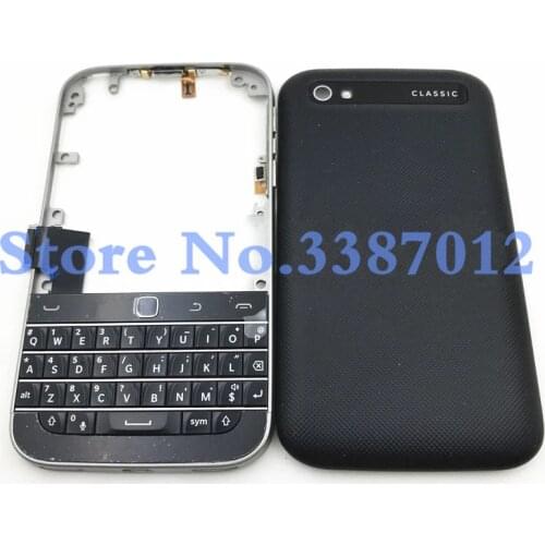 Full Housing For BlackBerry Classic Q20 Back Cover Battery Door + Front Frame + Keyboard