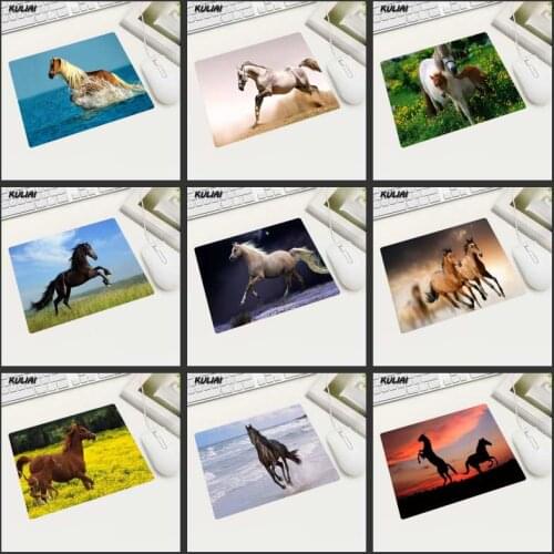 XGZ Featured Horse Mouse Pad Rubber Non-Slip 22X18 Home Office Laptop Game Keyboard MousePad Small Animal Mat Player Rubber