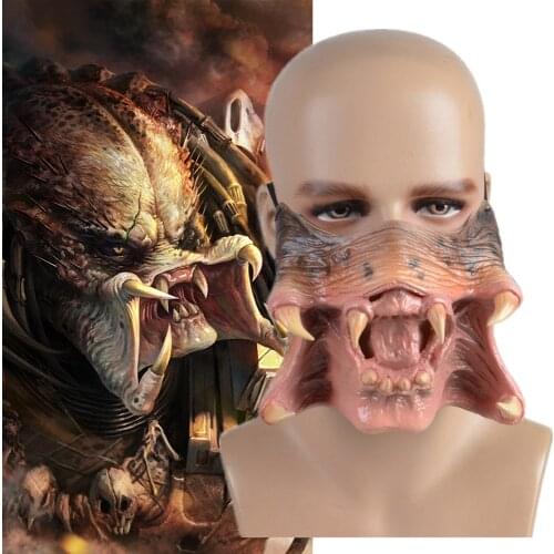 Movie Predator Mask Cosplay Costume Latex Masks Masquerade Halloween Party Props