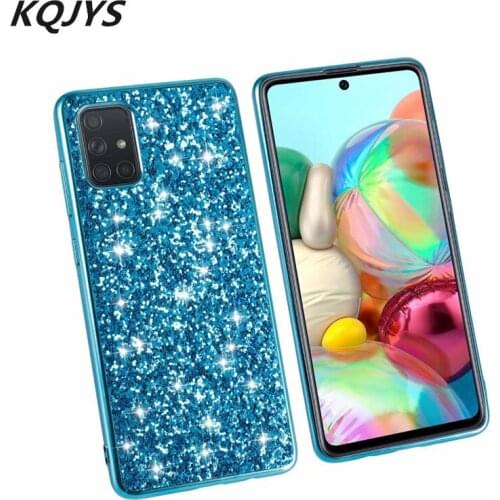 KQJYS Luxury Crystal Glitter Back Cover for Galaxy A51 Flash Case Back Cover Fashion flash Diamond Back Cover for Samsung A71