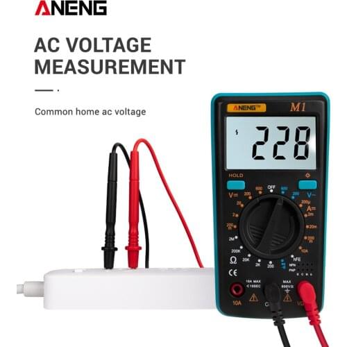 ANENG M1 Handheld Digital Multimeter LCD Backlight High Precision AC/DC Voltage Current Resistance Transistor Continuity Tester