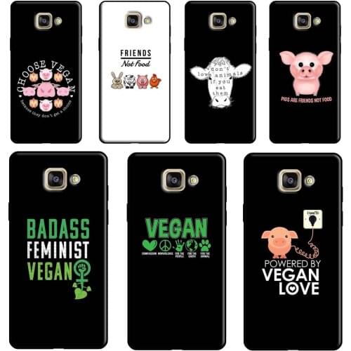 Vegetarian VEGAN ANIMAL LOVE VEGGIE Case For Samsung Galaxy J1 J3 J5 J7 A3 A5 2016 2017 J2 Core J4 J6 Plus J8 A6 A7 A8 A9 2018