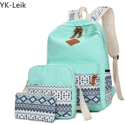 YK-Leik 2018 fashion ethnic style women backpack High quality canvas backpacks kids school bags for girls mochila feminina