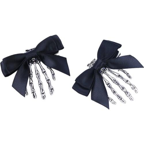 Alloy Skeleton Claws Skull Hand Hair Clip Hairpin Halloween Hair Accessories for Women Cosplay Halloween Parties