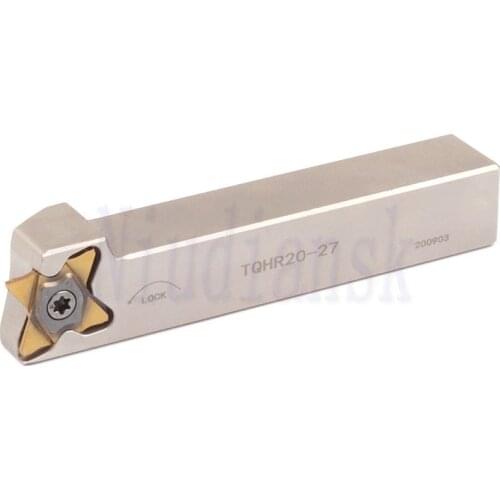 1pc TQHR12-27 Grooving Turning Tool Holder TQHR16-27 Slotting Tool TQHR20-27 CNC Lathe Tools TQHR25-27 Spring Steel Arbor TQHR