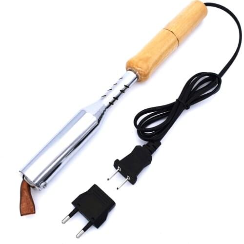 150W 220V Electric Soldering Iron High Power Pure Copper Elbow Welding Tip Heavy Duty Wooden Handle for PCB Solder Power Tools