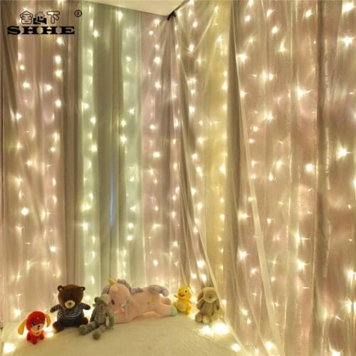 200 LED Window Curtain Light String 3M X 2M USB Power 8 Modes Wedding Party Home Garden Bedroom Outdoor Indoor Wall Decorations