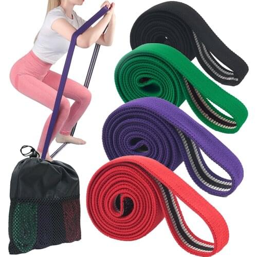 208cm Long Fabric Pull Up Assist Band Heavy Duty Exercise Stretch Yoga Bands Home Gym Fitness Equipment Body Stretching Workout