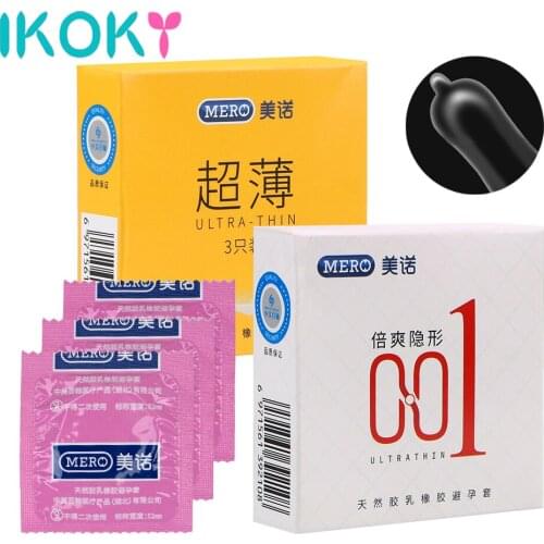 3Pcs/set Large Oil Lubricated Condom Condoms for Men Products for Adults Ultra Thin Condom Sex Tools for Men Natural Latex