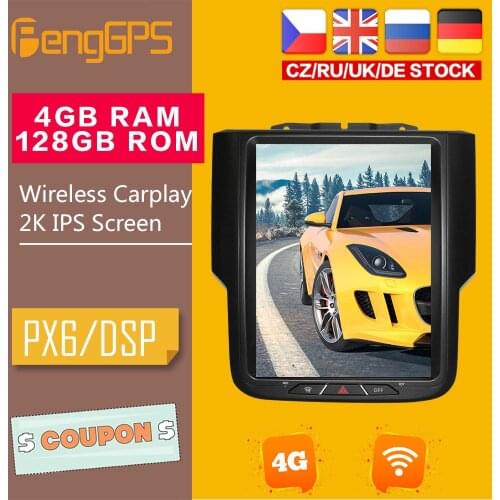 4+128G GPS Navigation For Dodge RAM 1500 2014-2019 Car Stereo Android Radio IPS Touchscreen Multimedia Headunit DVD Player PX6