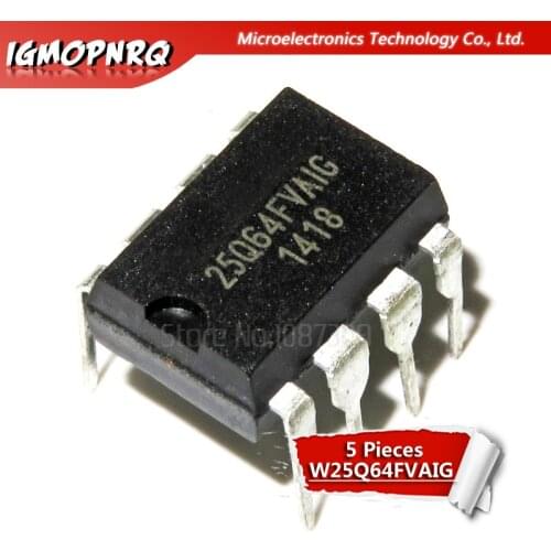 5PCS W25Q64FVAIG DIP W25Q64 DIP8 25Q64 DIP-8 25Q64FVAIG