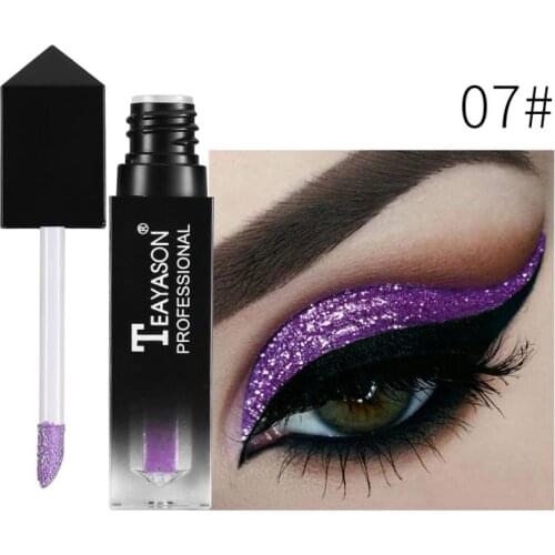 Shiny Eye Liner Pen Rose Gold Liquid Glitter Eyeshadow Shimmer Eyeliner Waterproof Diamond Glitter Eye Makeup TSLM1