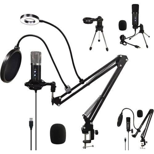 BM700 Condenser Microphone,With Boom Arm USB Microphone For Recording/Podcasting/Gaming Professional Studio Mic