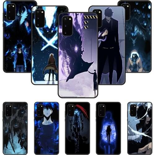 Phone Case For SamSung Galaxy S Note 10 20 7 6 9 8 Plus Edge E Ultra Lite Black Cover Bumper Anime solo leveling Sung Jin woo