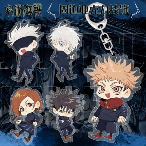 Gojou Satoru Ryoumen Sukuna Itadori Yuuji Anime Jujutsu Kaisen Key Chains Keychain Cosplay Acrylic Pendant Keyring Prop