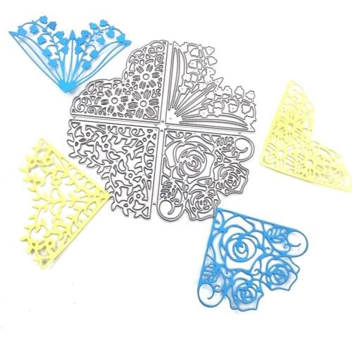 Julyarts Corner Flowers Scrapbooking Cutting Dies Craft Dies Decoration Metal Cutting Die Scrapbook Paper Knife Die