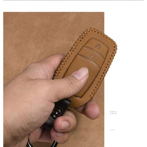 Leather Car Remote Key Case Cover For Toyota CHR Prado Corolla RAV4 Auris Crown Camry Prius Crown Land Cruiser 200 Aygo Fob