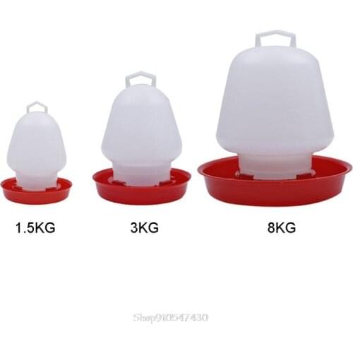 Round Bubble Chicken Drinking Fountain Device Hanging Cup Waterer Bowl Pet Poultry Water Drinker Household Pet Feeding D23 20