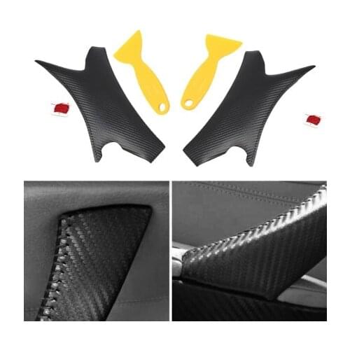 Ar Interior Door Handle Hand Sewing Cover Micro Leather Door Panel Pull Handle Cover Frame for BMW 3 Series E90 e91 E93 05-12