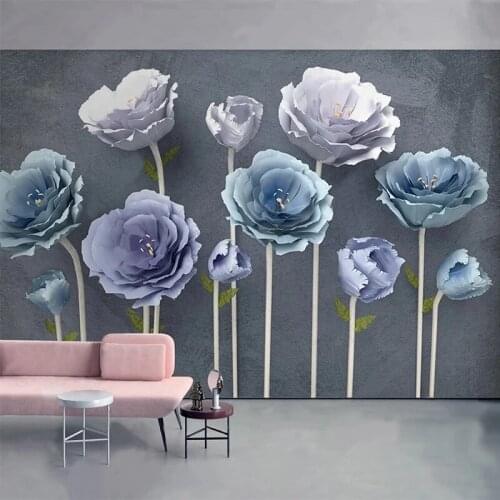 Custom Mural Wallpaper 3D Stereo Flower Romantic Home Painting Living Room TV Sofa Bedroom Background Decor