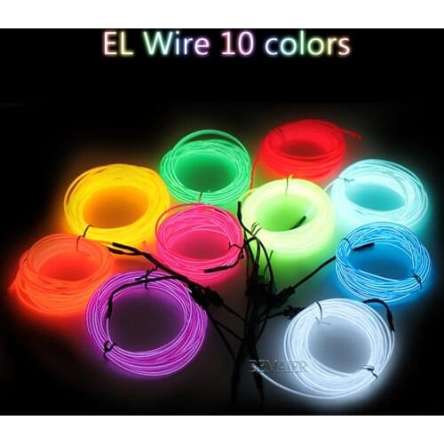 EL Draht Seil Rohr Neon Licht Dance Party Decor Licht neon LED lampe Flexible Wasserdichte LED Streifen1M/2M/3M/5M/10M
