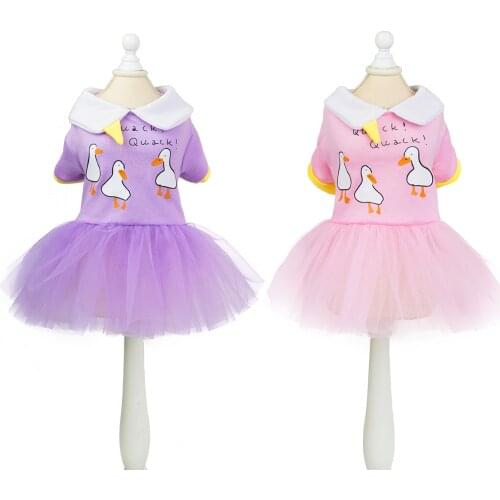 New Cute Pet Dog Spring Summer Puppy Little White Goose Skirt Clothing From XS to XL lovely Cheap Puppy Dogs Costume Dress