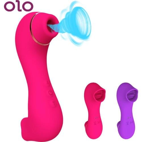 OLO 10 Modes Suction And Tongue Licking Vibrators For Women Couples Vibrator For Clitoris Vagina Nipple Anal Massager