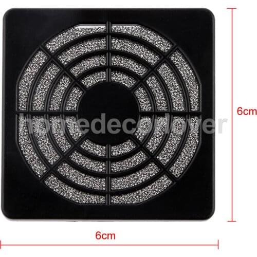 PC Computer 6cm Axial Fan Dust IP40 Filter Guard Protector Case Clip Sponge