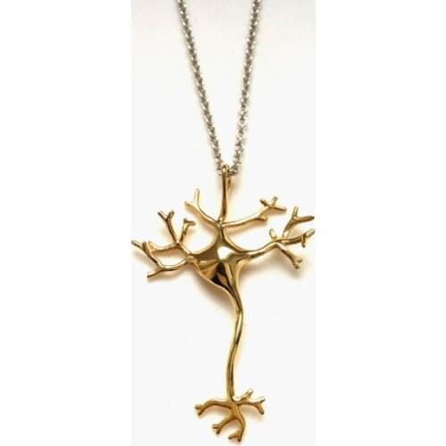 DANGGAO 3D Printed Dendrites Neuron pendant Necklace for women girls Science choker necklace jewelry Neuron Wearable Nerve