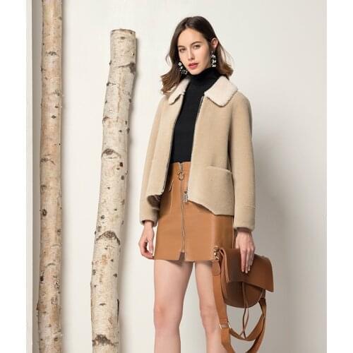 Coat Women Clothes Real 2020 Autumn Winter Sheep Shearing Jacket Short Korean Wool Fur Coats and Jackets Manteau Femme J4288