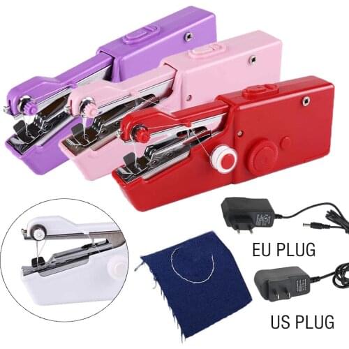 INNE Sewing Machine Portable Mini Manual Needlework Tool Household Handheld Electric Stitch Quick Repairs Accessories DIY Set