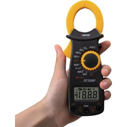 Portable Clamp Meters Digital Multimeter Voltmeter Ohmmeter Resistance Capacitance AC DC Current Voltage Electrical Tester