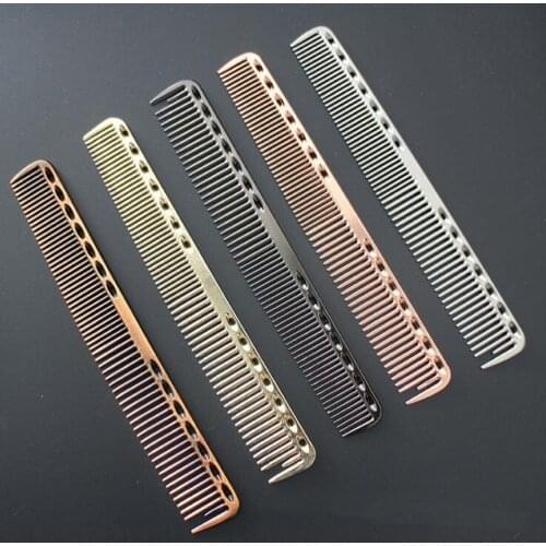 Professional Small Space Aluminuml Hair Comb Hairdressing Combs Hair Cutting Dying Combs for Hair Barber Tools Salon Accessories