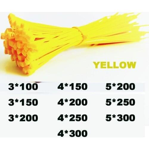 Self-Lock cable ties Plastic Nylon Wire ties Cable Zip Ties 3*100 3*150 3*200 4*150 RED 100pcs Nylon Ties Fasten Loop Cable