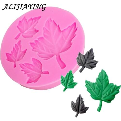 1Pcs Maple Leaf Silicone Mold Baking Cupcake Fondant Cake Decorating Tools Leaves Candy Chocolate Gumpaste Mould D0059