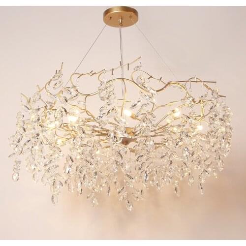 Modern fashion crystal chandelier atmosphere creative light luxury simple bedroom living room dining room chandelier