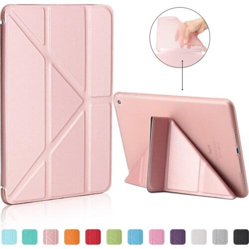 2017 For ipad MINI 1 2 3 Retina Smart case PU Leather Flip Stand Magnetic Wake Up Sleep For iPad Mini mini 3 soft back Case+pen