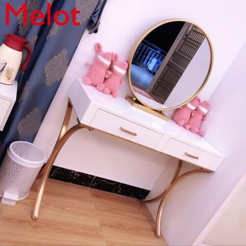 Customized European Style Dressing Table Bedroom Modern Minimalist Complete Mini and Simple Wrought Iron Dresser Drawer