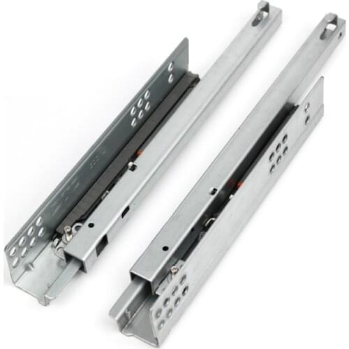 Under Mount Single Extension Drawer Slide Soft Close 3/4 Extension 2-Fold Pin Fixing DTC