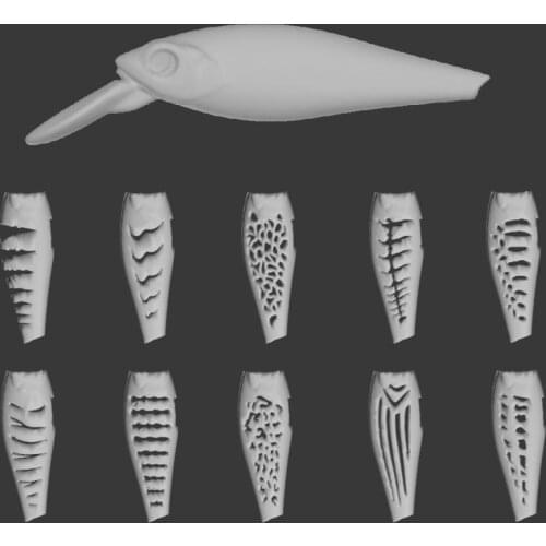 WLure Hard Plastic 3D Stencil for UPC723