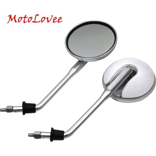 Motolovee Custom Folding Mirror Side Mirrors Motorcycle Universal Moto Rearview Mirror 8mm For Honda Suzuki ATV Accessories
