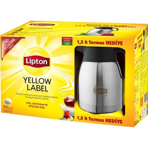 Lipton Yellow Label 750 li Teapot Tea bag + Vacuum Flask