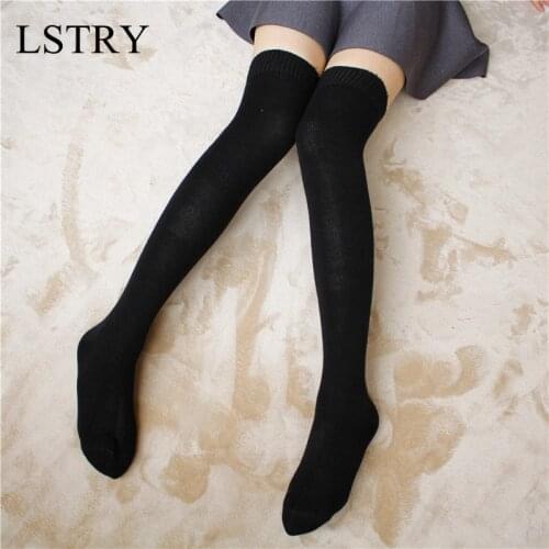 Harajuku Retro Women Cotton Autumn Winter Long Socks Casual Thick Warm Sock Lady Gift White Black Yellow Grey Red School Girl