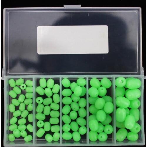 100Pcs Luminous Beads Fishing Space Beans Round Float Balls Stopper Accessory